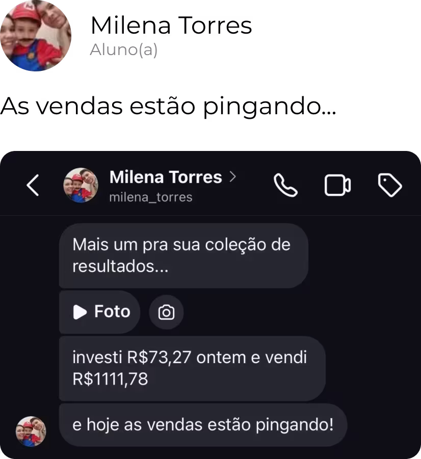 Print de aluno