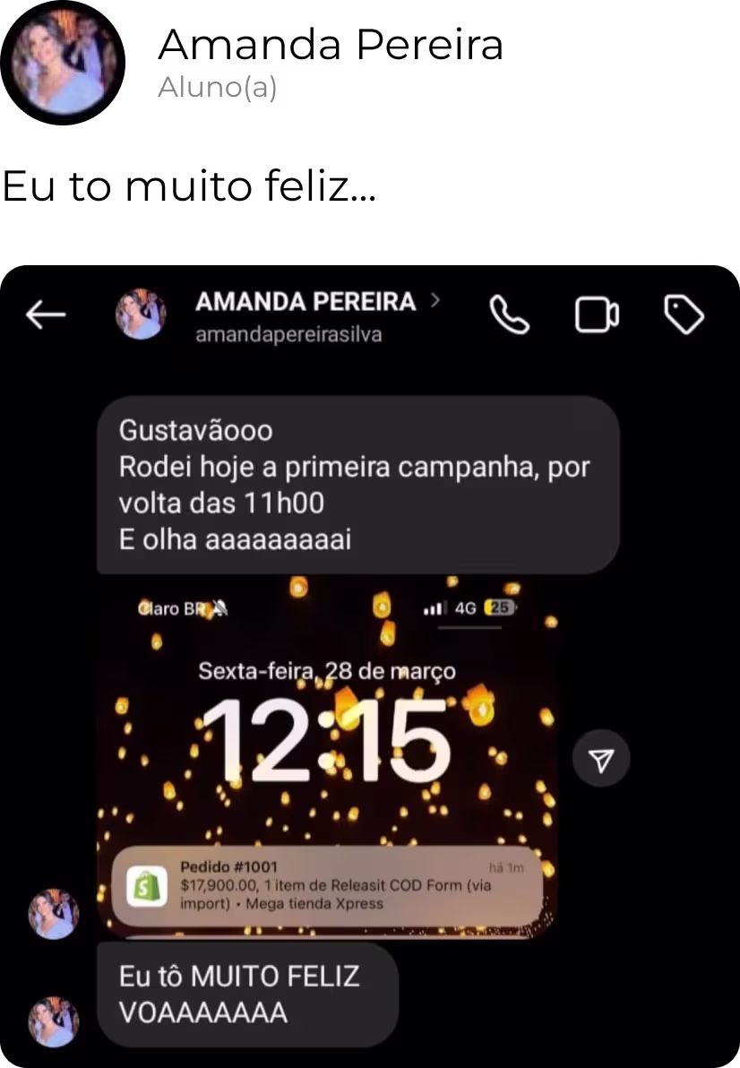 Print de aluno