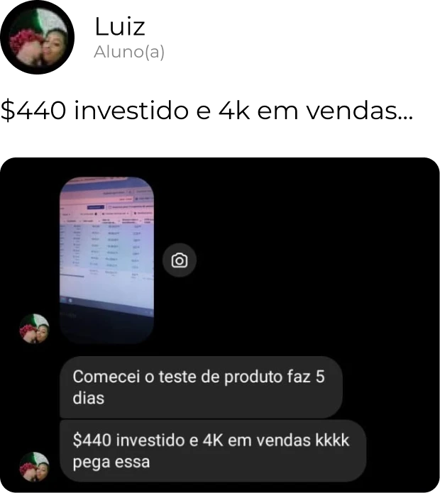 Print de aluno
